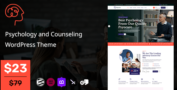 Psyocare - Psychology and Counseling WordPress Theme