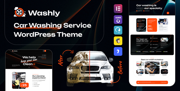 Washly - Car Wash Service WordPress Theme