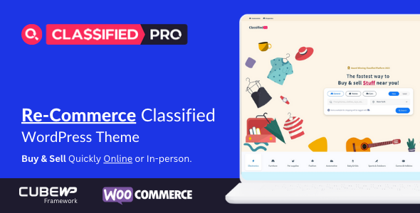 ClassifiedPro - ReCommerce Classified WordPress Theme