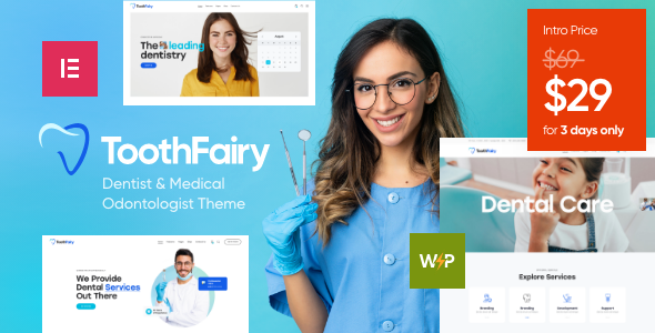 Tooth Fairy - Dentist & Medical Odontologist WordPress Theme