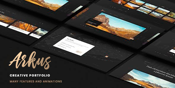 Arkus - Photography Portfolio WordPress Theme