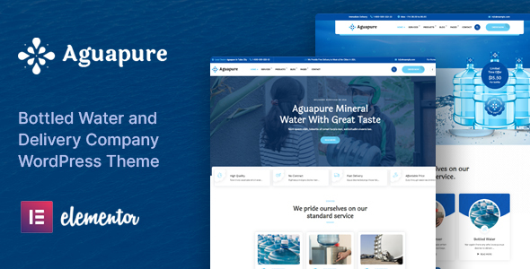 Aguapure - Water Company WordPress Theme