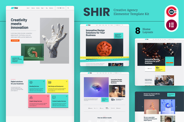 Shir - Creative Agency & Portfolio Elementor Template Kit