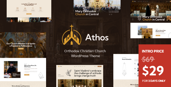 Athos - Orthodox Christian Church WordPress Theme