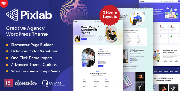 Pixlab - Creative Agency WordPress Theme