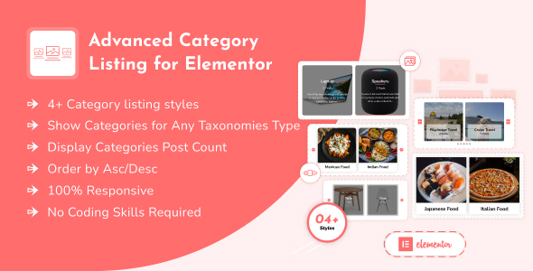 Advanced Category Listing for Elementor