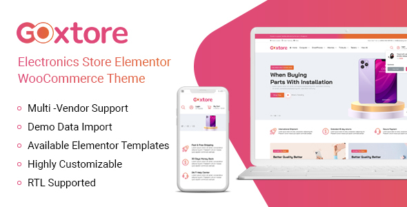 GOxtore - Electronics Store Elementor WooCommerce Theme