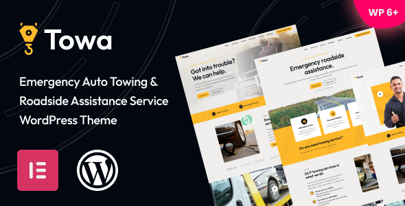 Towa - Emergency Auto Towing & Roadside Assistance Service WordPress Theme