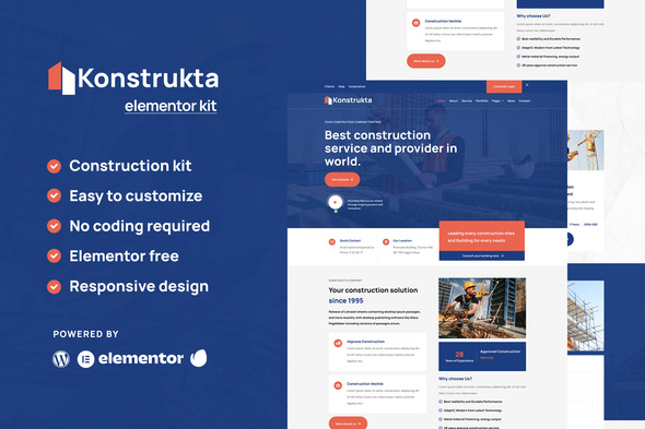 Konstrukta - Construction Elementor Template Kit