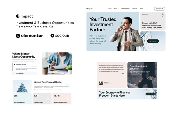 Impact - Investment & Business Opportunities Elementor Template Kit