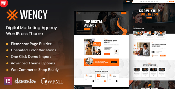 Wency - Digital Marketing Agency WordPress Theme