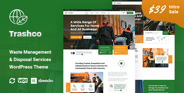 Trashco - Waste Management & Disposal Services WordPress Theme