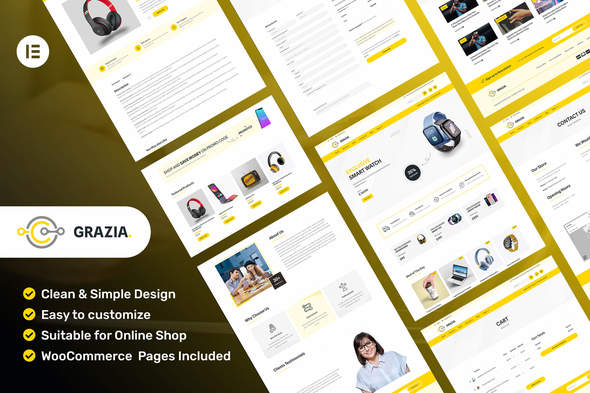 Grazia - WooCommerce Electronic Store Elementor Template Kit