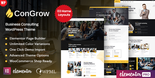 Congrow - Business Consulting WordPress Theme
