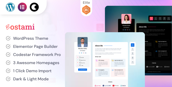 Bostami - Personal Portfolio / Resume Theme