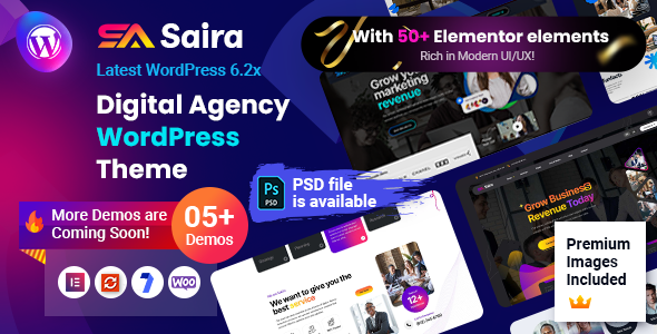 Saira - Digital Agency WordPress Theme