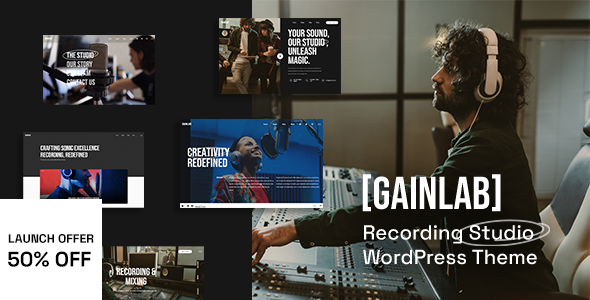 Gainlab - Music Recording Studio WordPress Theme