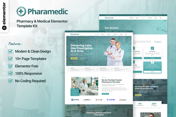 Pharamedic - Pharmacy & Medical Elementor Template Kit