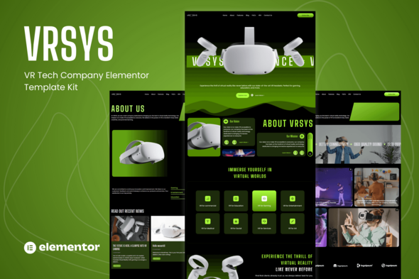 VRSYS - Virtual Reality Product and Services Elementor Template Kit