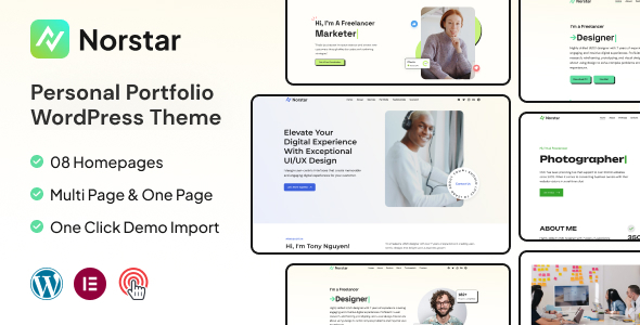Norstar - Personal Portfolio WordPress Theme