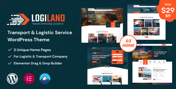 LogiLand - Transportation & Logistics WordPress Theme