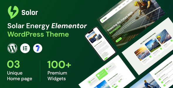 Solor - Solar Energy Elementor WordPress Theme