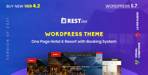 Restinn- Hotel Booking WordPress Theme (One Page and Multipage)