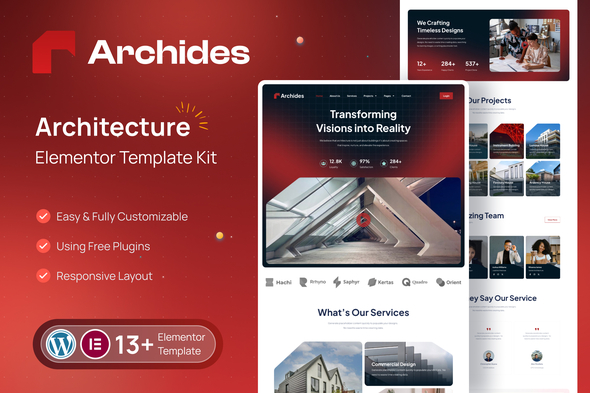 Archides - Architecture & Interior Design Elementor Pro Template Kit