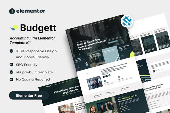 Budgett - Accounting Firm Elementor Template Kit