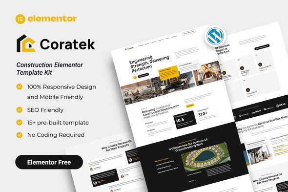 Coratek - Construction Elementor Template Kit