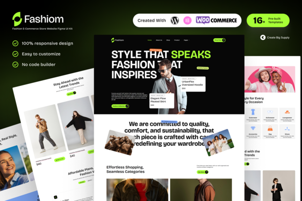 Fashiom - Fashion E-Commerce Store Elementor Template Kit