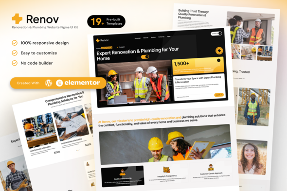 Renov - Renovation & Plumbing Elementor Template Kit