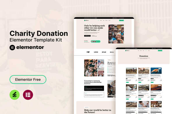Givvy - Charity Donation Elementor Template Kit