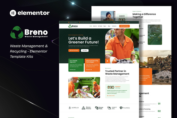 Breno - Waste Management & Recycling Elementor Template Kits