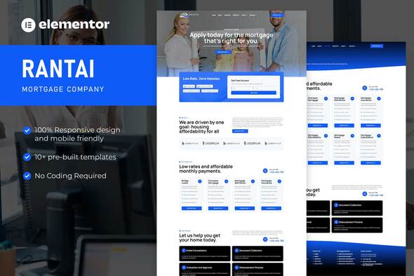 Rantai - Mortgage Elementor Pro Template Kit