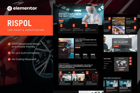 Rispol - Car Painting & Modification Elementor Pro Template Kit