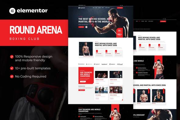 Round Arena - Boxing Club Elementor Template Kit