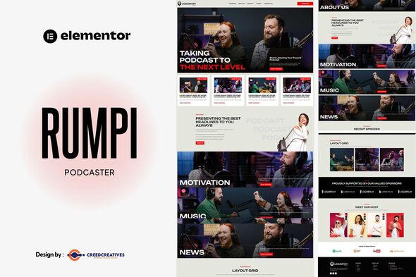 Rumpi - Podcaster Elementor Pro Template Kit