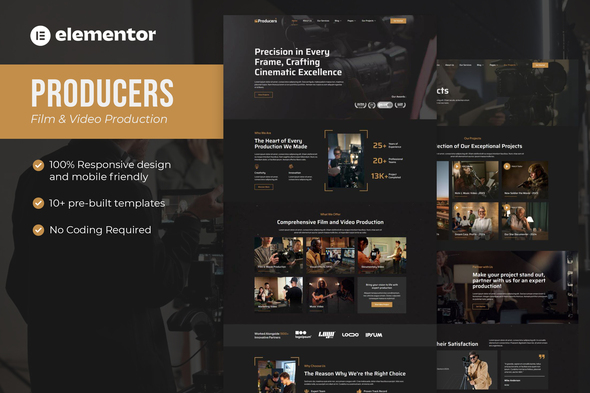 Producers - Film & Video Production Elementor Template Kit