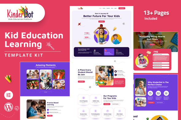 Kinderdot - Kindergarten & Pre-School Elementor Template Kit