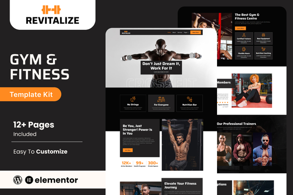 Revitalize - Fitness Gym Elementor Template Kit