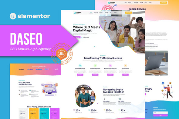 Daseo - SEO Marketing & Agency Elementor Pro Template Kit