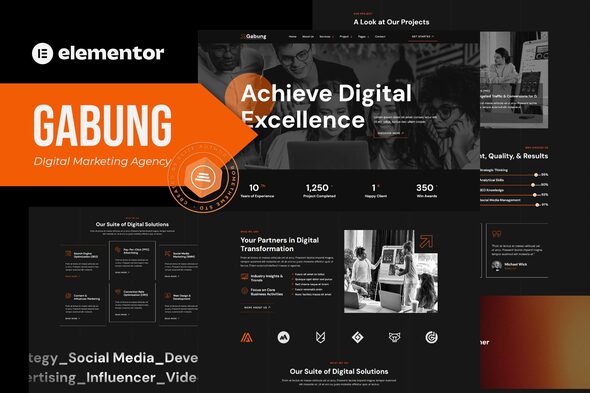 Gabung - Digital Marketing Agency Elementor Template Kit