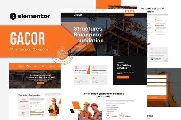 Gacor - Construction Company Elementor Template Kit