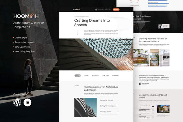 Hoomah - Architecture & Design Interior Elementor Pro Template Kit