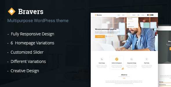 Bravers - Responsive Multiple Purpose WordPress Theme