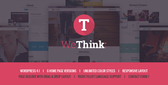 We Think - Single & Multi Page WordPress Theme
