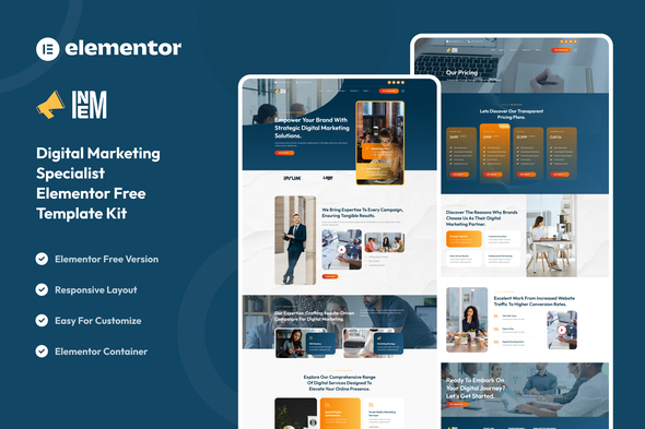 Inem - Digital Marketing Specialist Elementor Template Kit