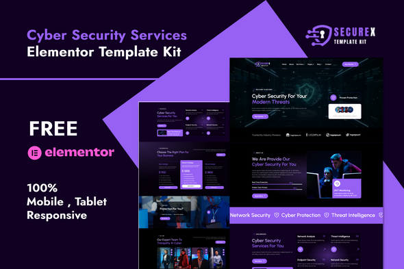 Securex - Cyber Security Services Elementor Template Kit