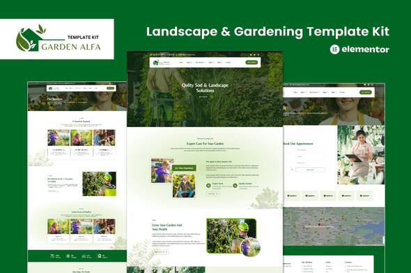 Garden Alfa - Landscape & Gardening Elementor Template Kit